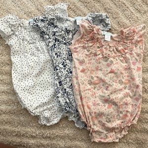 Feather Baby Girls’ Bubble Romper Bundle Size 12-18 months